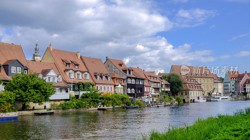 Bamberg, Klein Venedig -小威尼斯-沿着Linker Regnitzarm河(德国巴伐利亚)